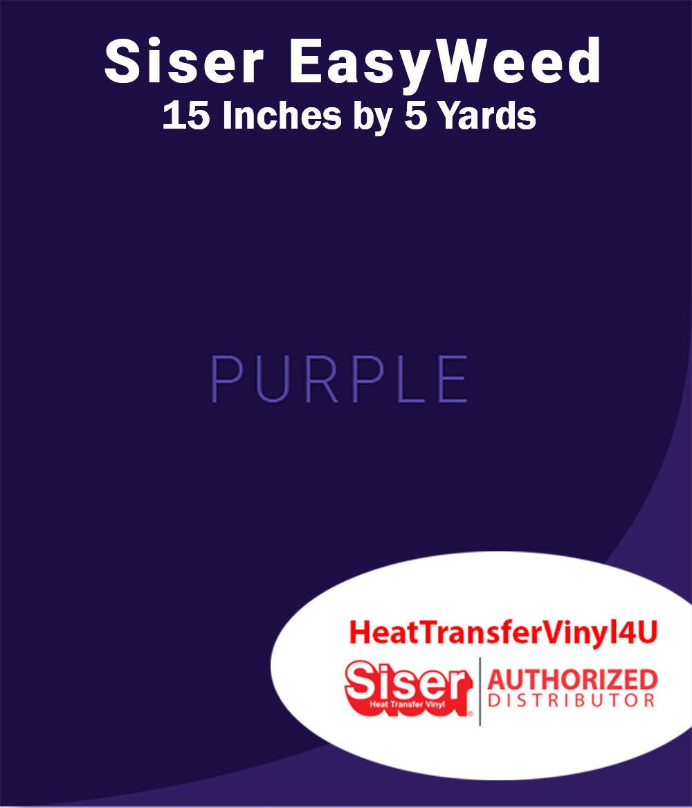 Siser EasyWeed Iron On Heat Transfer Vinyl For T-Shirts 15" x 5 Yards