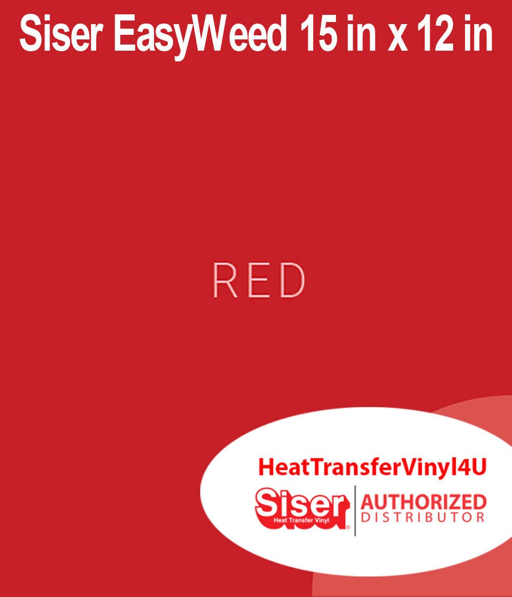 Siser EasyWeed Heat Transfer Vinyl Iron On 15 "x 12" SHEETS Variety Of Colors