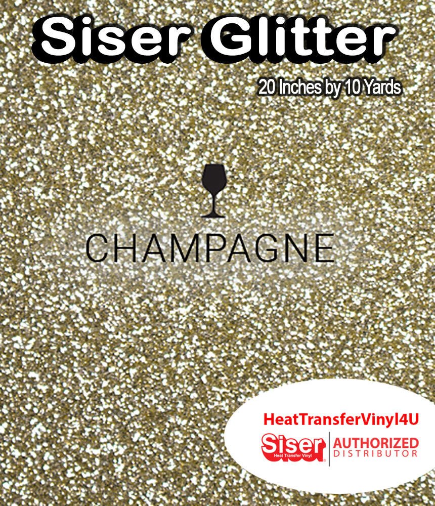 Siser Glitter Iron On Heat Transfer Vinyl For T-Shirts 20" x 10 Yds ( HTV )