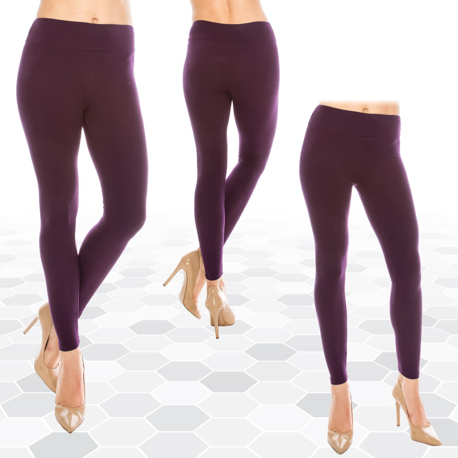 Womens Ultra Soft High Waist Yoga Leggings (Patterned and Solid) *FREE SHIPPING* - Picture 34 of 40