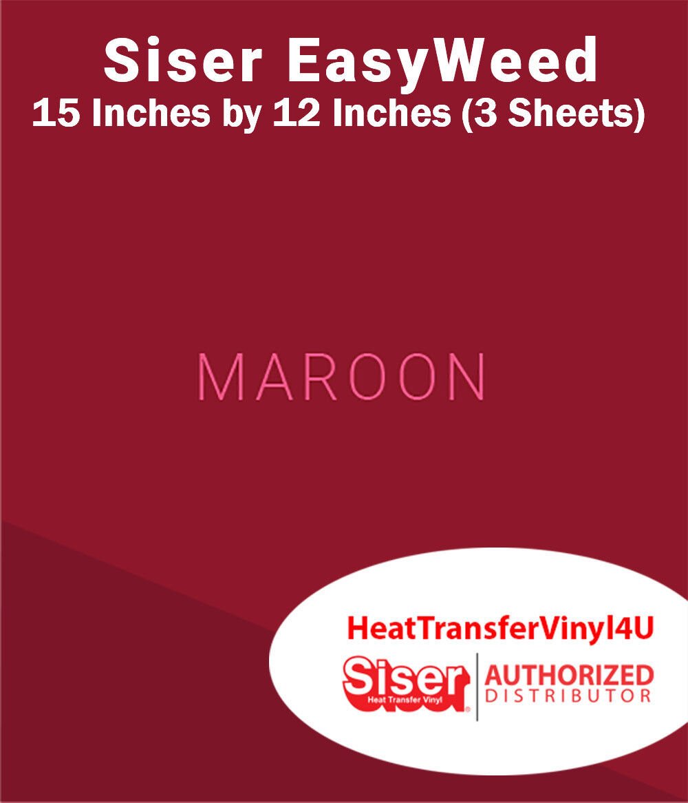 Siser EasyWeed Iron On Heat Transfer Vinyl 15" x 12" (3 Sheets) *Message Colors* - Picture 54 of 80