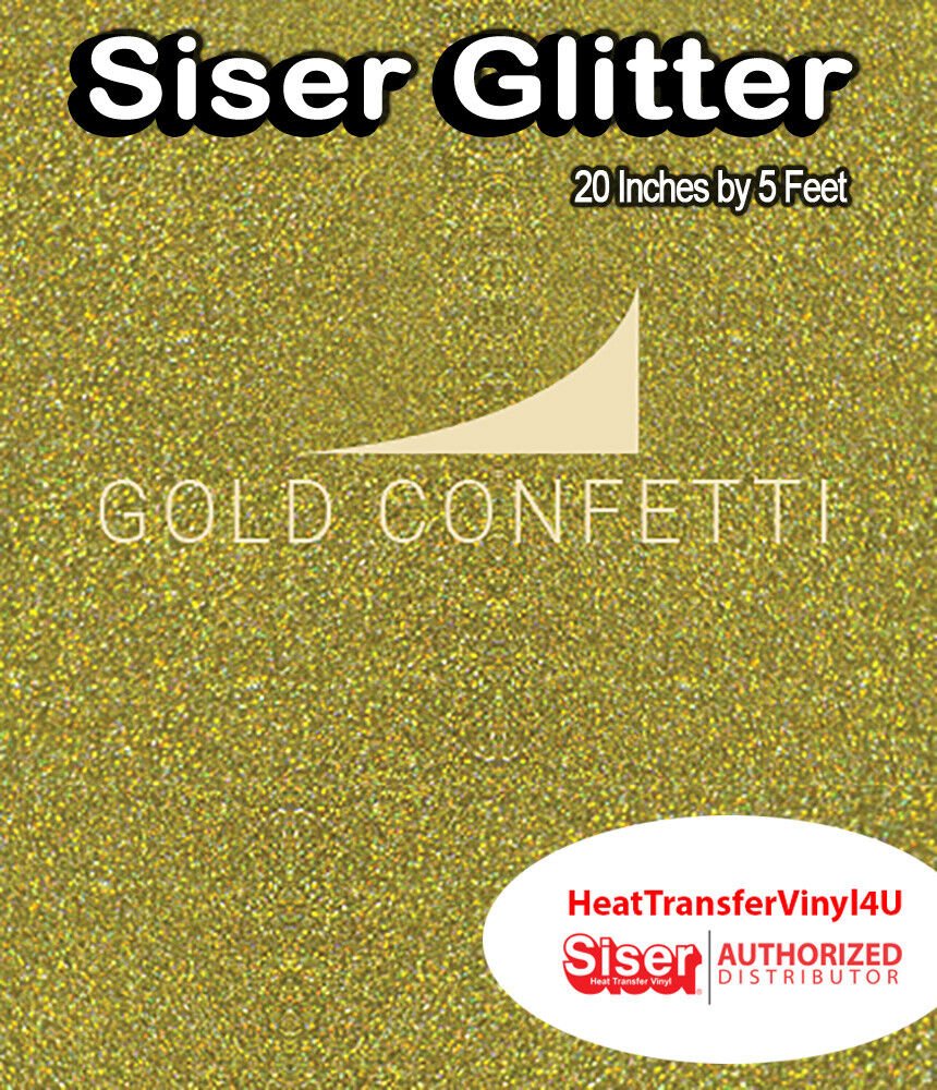 Siser Glitter Iron On Heat Transfer Vinyl 20 Inches by 5 Feet *FREE SHIPPING*