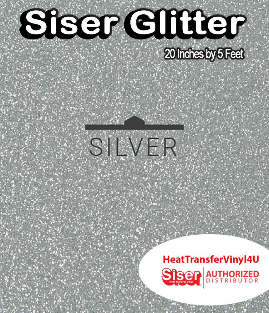 Siser Glitter Iron On Heat Transfer Vinyl 20 Inches by 5 Feet *FREE SHIPPING*