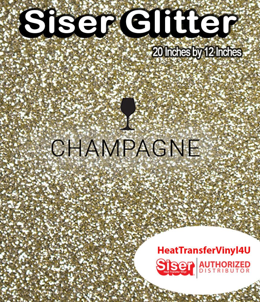 Siser Glitter Iron On Heat Transfer Vinyl 20" x 12" *COMBINED SHIPPING DISCOUNT*