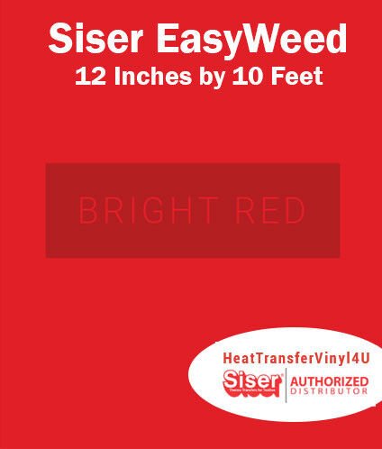 Siser EasyWeed Iron On Heat Transfer Vinyl For Garments 12 Inches by 10 Feet