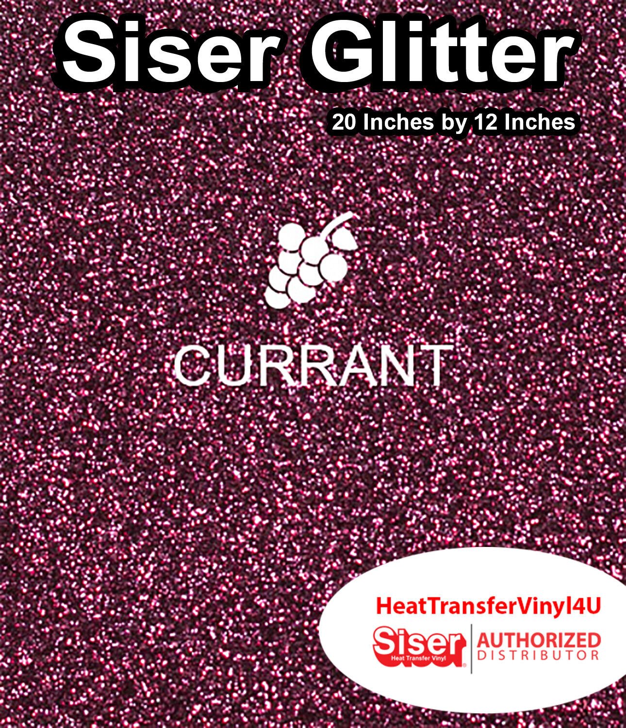 Siser Glitter Iron On Heat Transfer Vinyl 20" x 12" *COMBINED SHIPPING DISCOUNT*