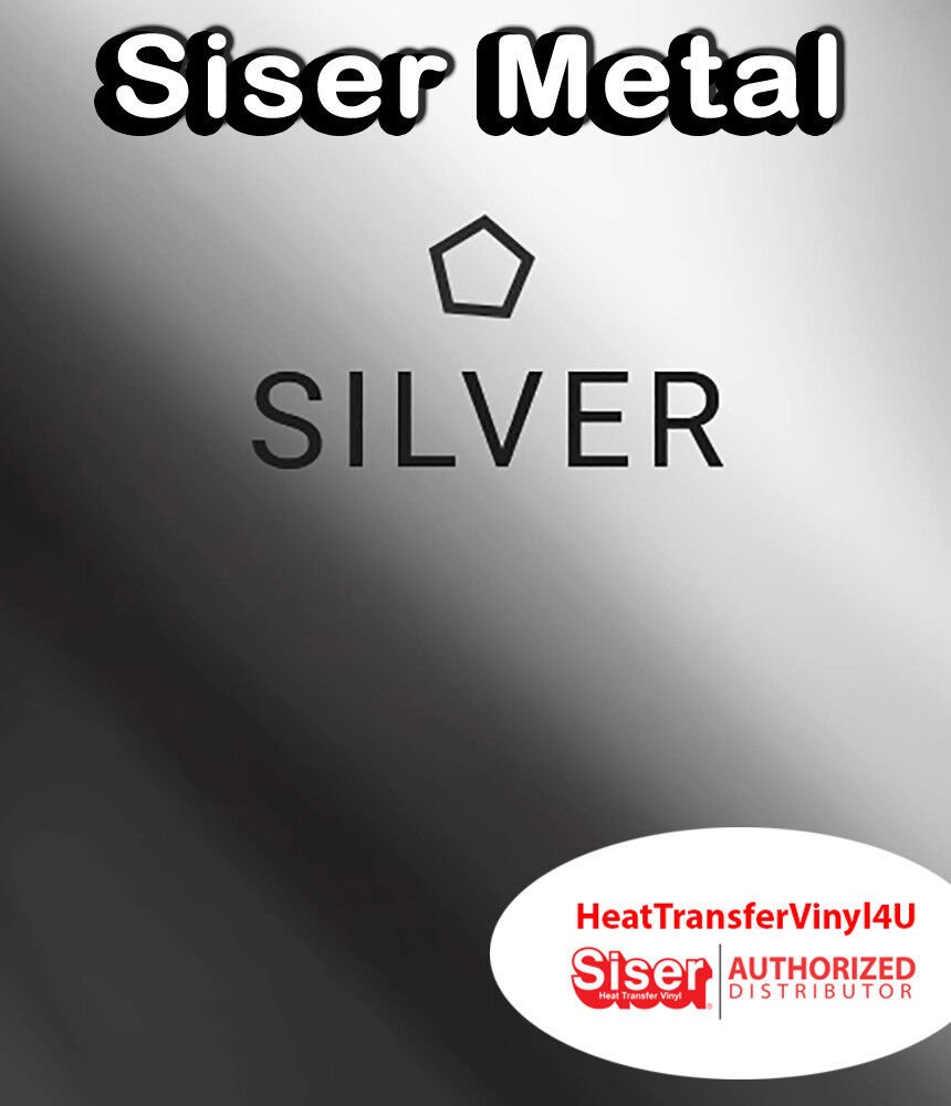 Siser Metal Iron On Heat Transfer Vinyl For T-Shirts 20" x 12" SHEET