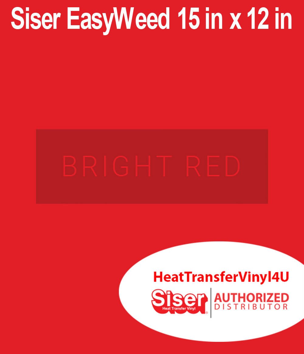 Siser EasyWeed Heat Transfer Vinyl Iron On 15 "x 12" SHEETS Variety Of Colors