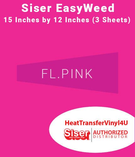 Siser EasyWeed Iron On Heat Transfer Vinyl 15" x 12" (3 Sheets) *Message Colors* - Picture 33 of 80