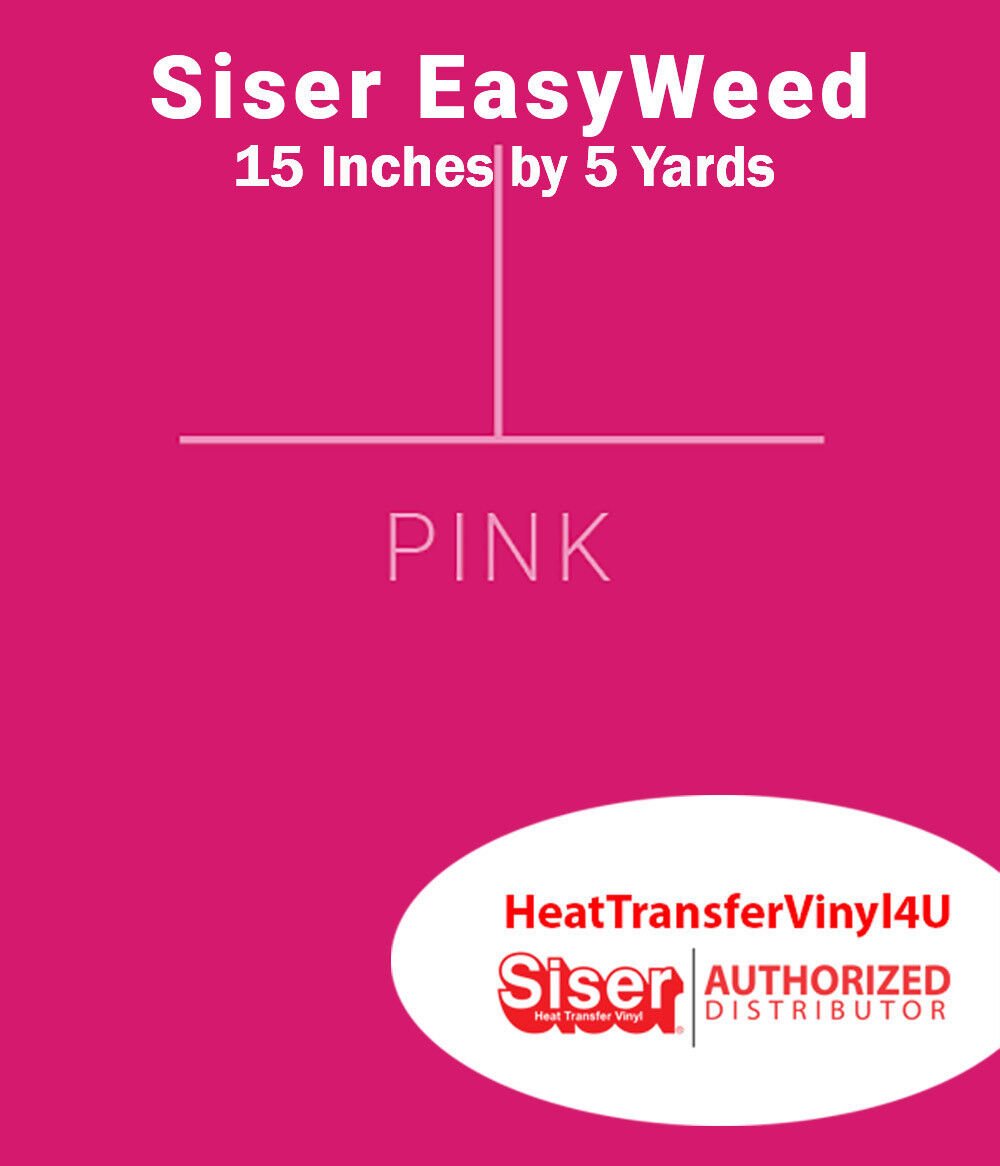 Siser EasyWeed Iron On Heat Transfer Vinyl For T-Shirts 15" x 5 Yards