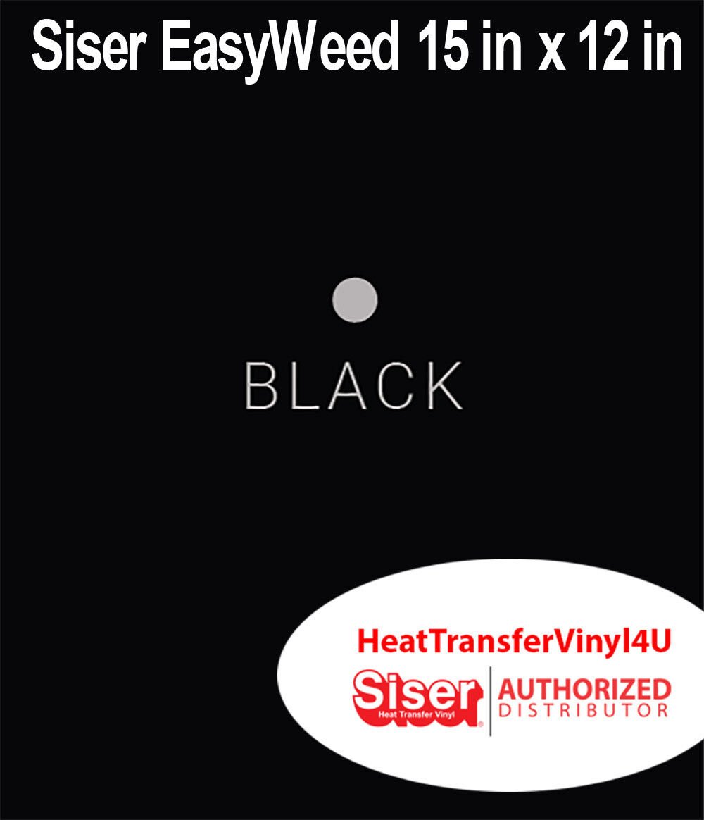 Siser EasyWeed Heat Transfer Vinyl Iron On 15 "x 12" SHEETS Variety Of Colors