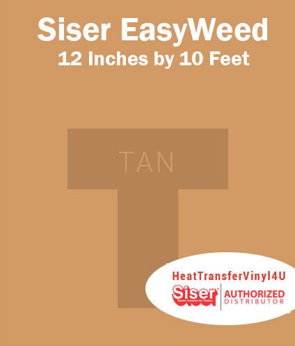 Siser EasyWeed Iron On Heat Transfer Vinyl For Garments 12 Inches by 10 Feet