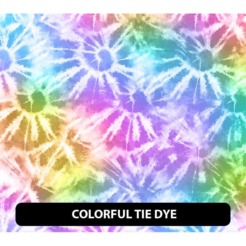 Puffy Pattern Tie Dye HTV  Iron On 12" High Tack Mask Provided