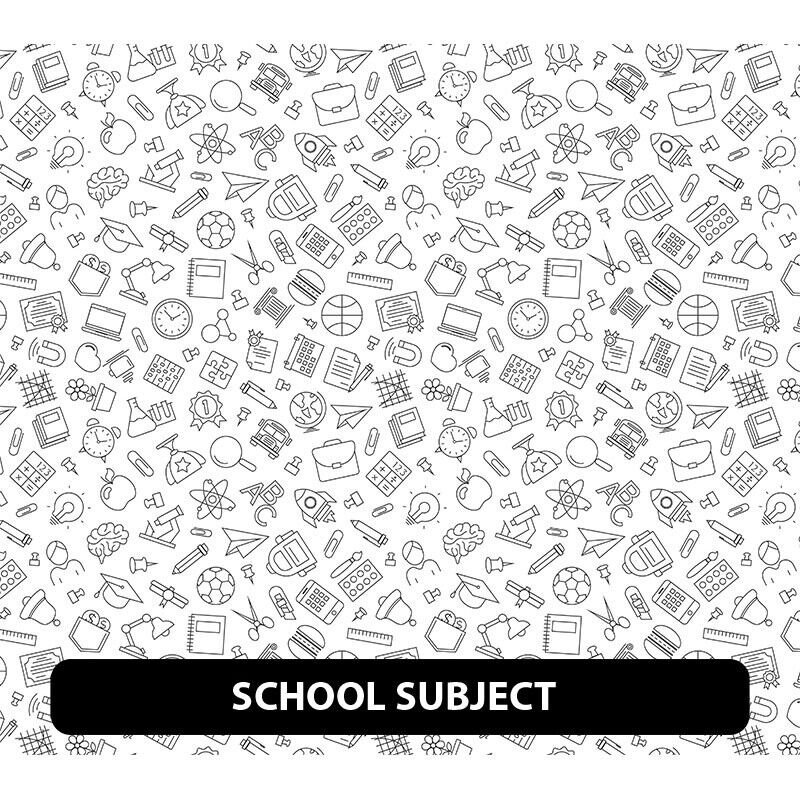 Back to School / Letters Patterned Adhesive Vinyl 13.5" ROLL **FREE SHIPPING**