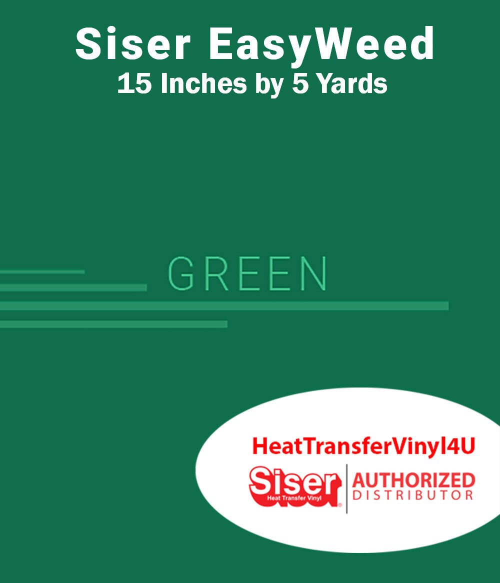 Siser EasyWeed Iron On Heat Transfer Vinyl For T-Shirts 15" x 5 Yards