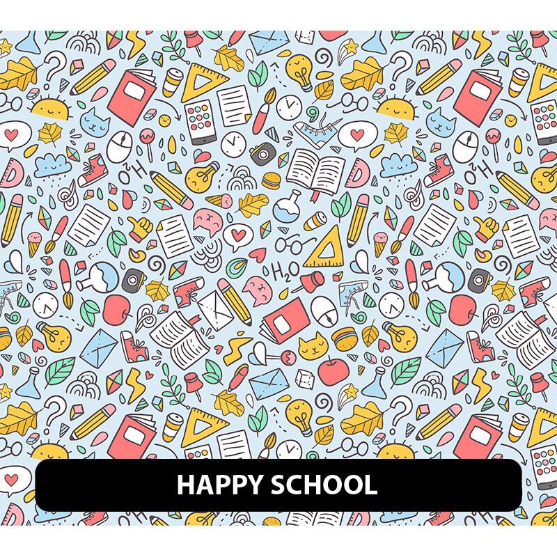 Back to School / Letters Patterned Adhesive Vinyl 13.5" ROLL **FREE SHIPPING**