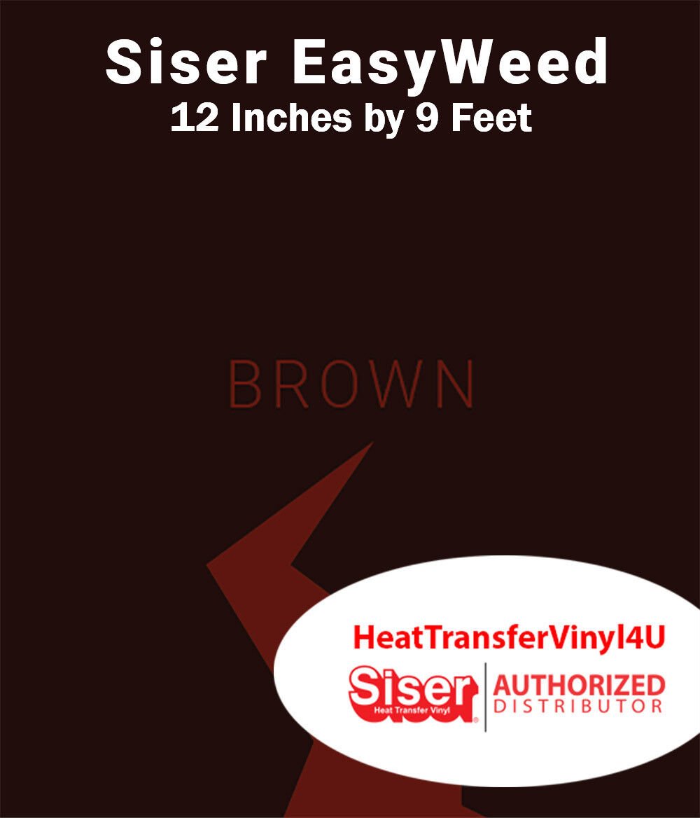 Siser EasyWeed Iron On Heat Transfer Vinyl For T-Shirts 12 Inches by 9 Feet Roll