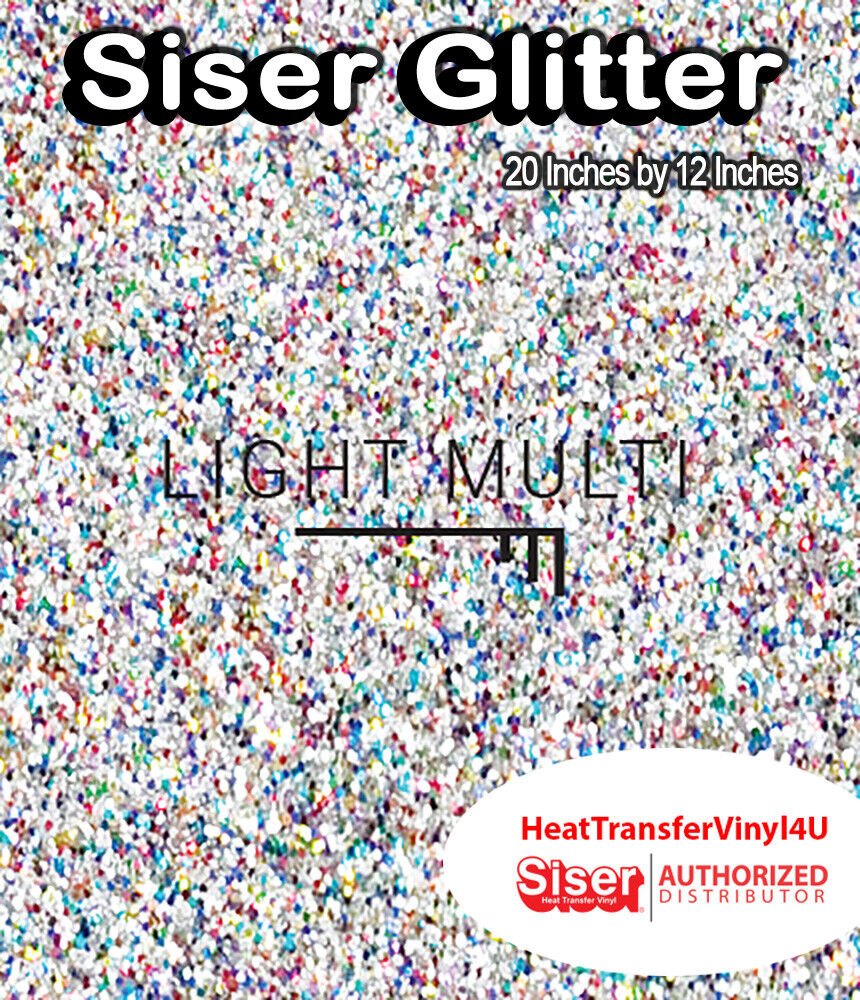 Siser Glitter Iron On Heat Transfer Vinyl 20" x 12" *COMBINED SHIPPING DISCOUNT*