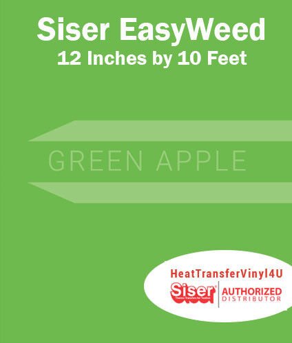 Siser EasyWeed Iron On Heat Transfer Vinyl For Garments 12 Inches by 10 Feet