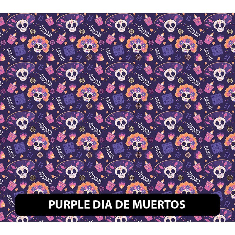 Puffy Pattern Dia de Muertos HTV Iron On 12" High Tack Mask Provided