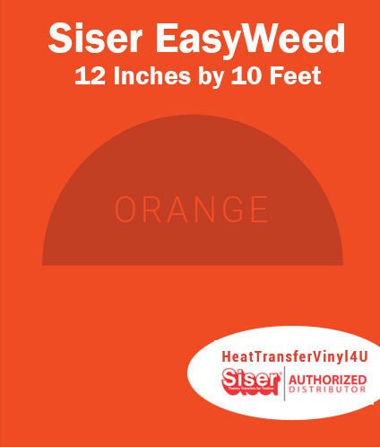 Siser EasyWeed Iron On Heat Transfer Vinyl For Garments 12 Inches by 10 Feet