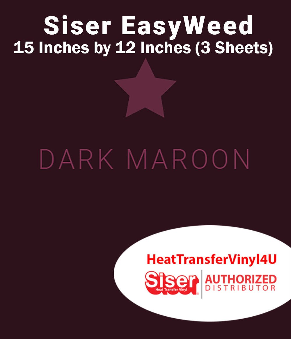 Siser EasyWeed Iron On Heat Transfer Vinyl 15" x 12" (3 Sheets) *Message Colors* - Picture 27 of 80