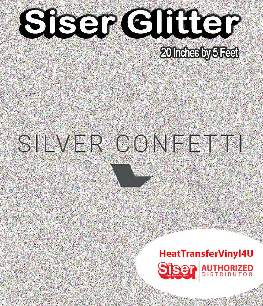 Siser Glitter Iron On Heat Transfer Vinyl 20 Inches by 5 Feet *FREE SHIPPING*