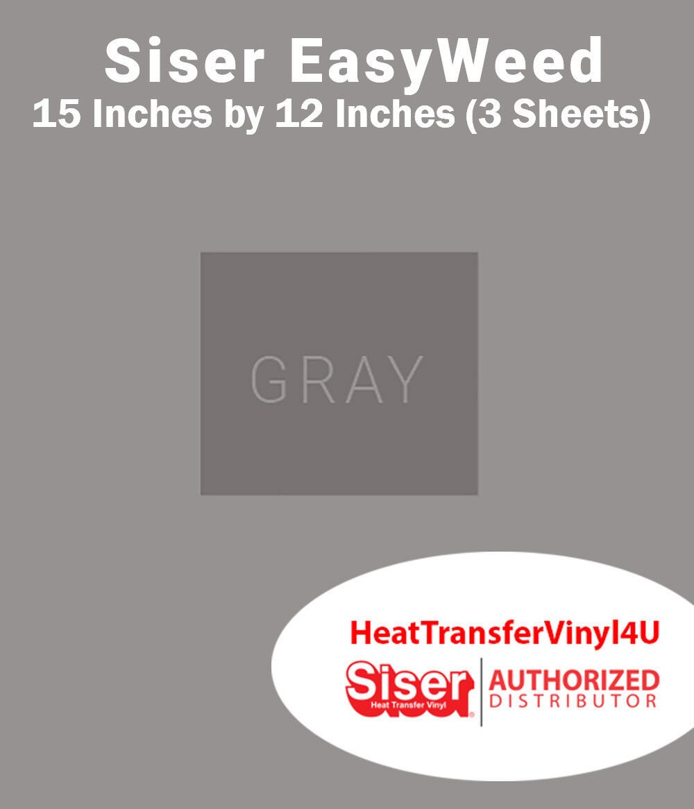 Siser EasyWeed Iron On Heat Transfer Vinyl 15" x 12" (3 Sheets) *Message Colors* - Picture 39 of 80