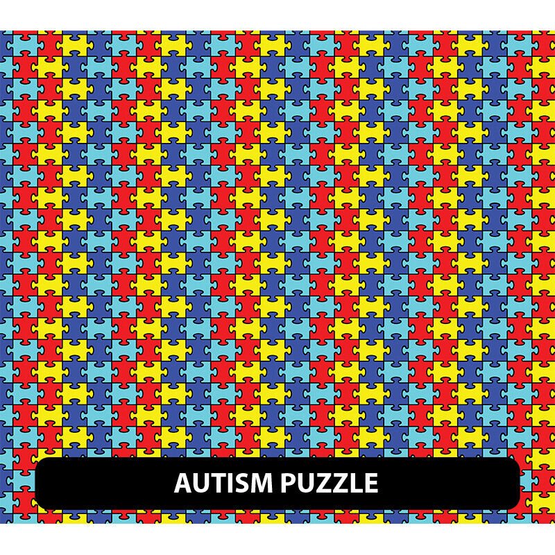 Autism Awareness / Puzzle gemustert HTV 18,5" ROLLE ** KOSTENLOSER VERSAND ** - Bild 8 von 9