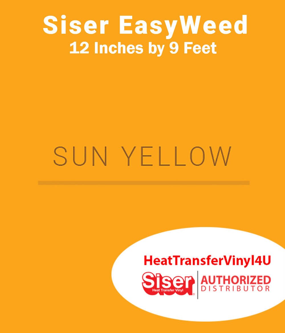 Siser EasyWeed Iron On Heat Transfer Vinyl For T-Shirts 12 Inches by 9 Feet Roll