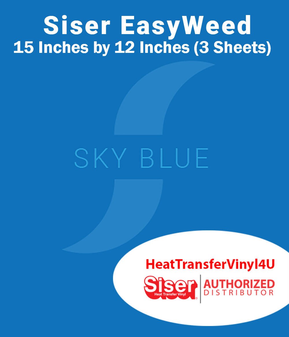 Siser EasyWeed Iron On Heat Transfer Vinyl 15" x 12" (3 Sheets) *Message Colors* - Picture 71 of 80