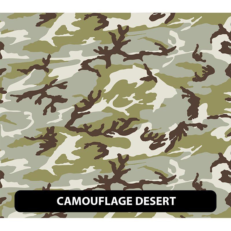 Puffy Pattern Camouflage Designs HTV Iron On 12" High Tack Mask Provided