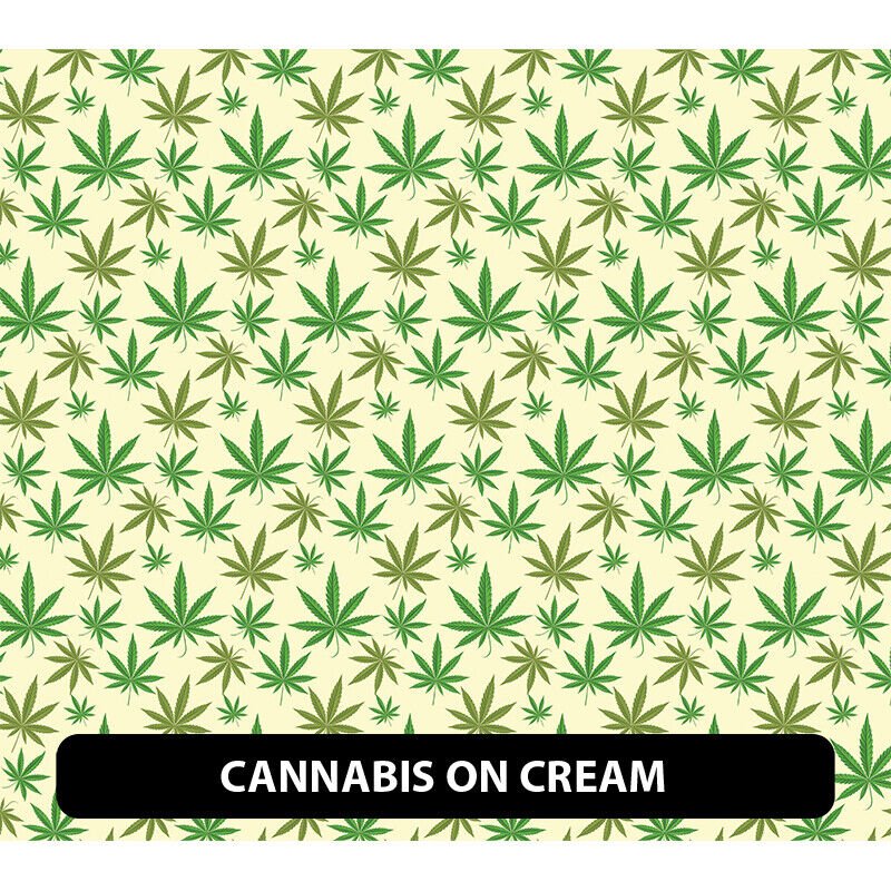 4/20 (Cannabis)  Patterned Adhesive Vinyl 13.5" ROLL **FREE SHIPPING**