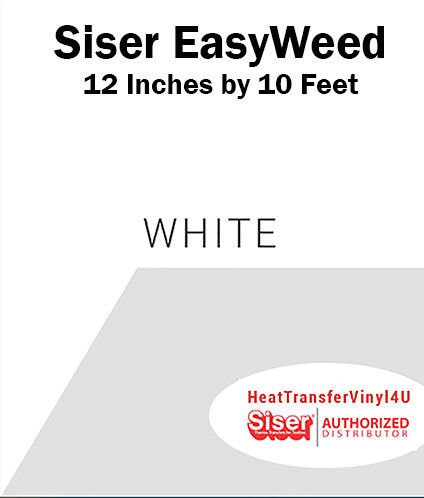 Siser EasyWeed Iron On Heat Transfer Vinyl For Garments 12 Inches by 10 Feet