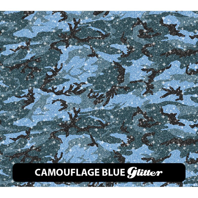 Camouflage Glitter Patterned HTV 12" ROLL **FREE SHIPPING**