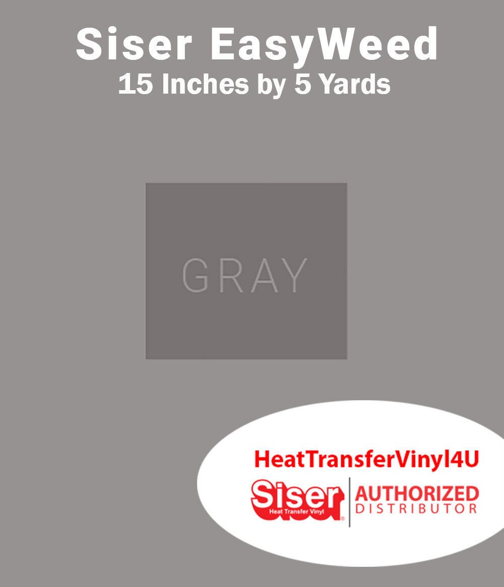 Siser EasyWeed Iron On Heat Transfer Vinyl For T-Shirts 15" x 5 Yards