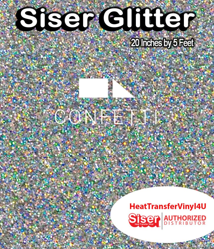 Siser Glitter Iron On Heat Transfer Vinyl 20 Inches by 5 Feet *FREE SHIPPING*