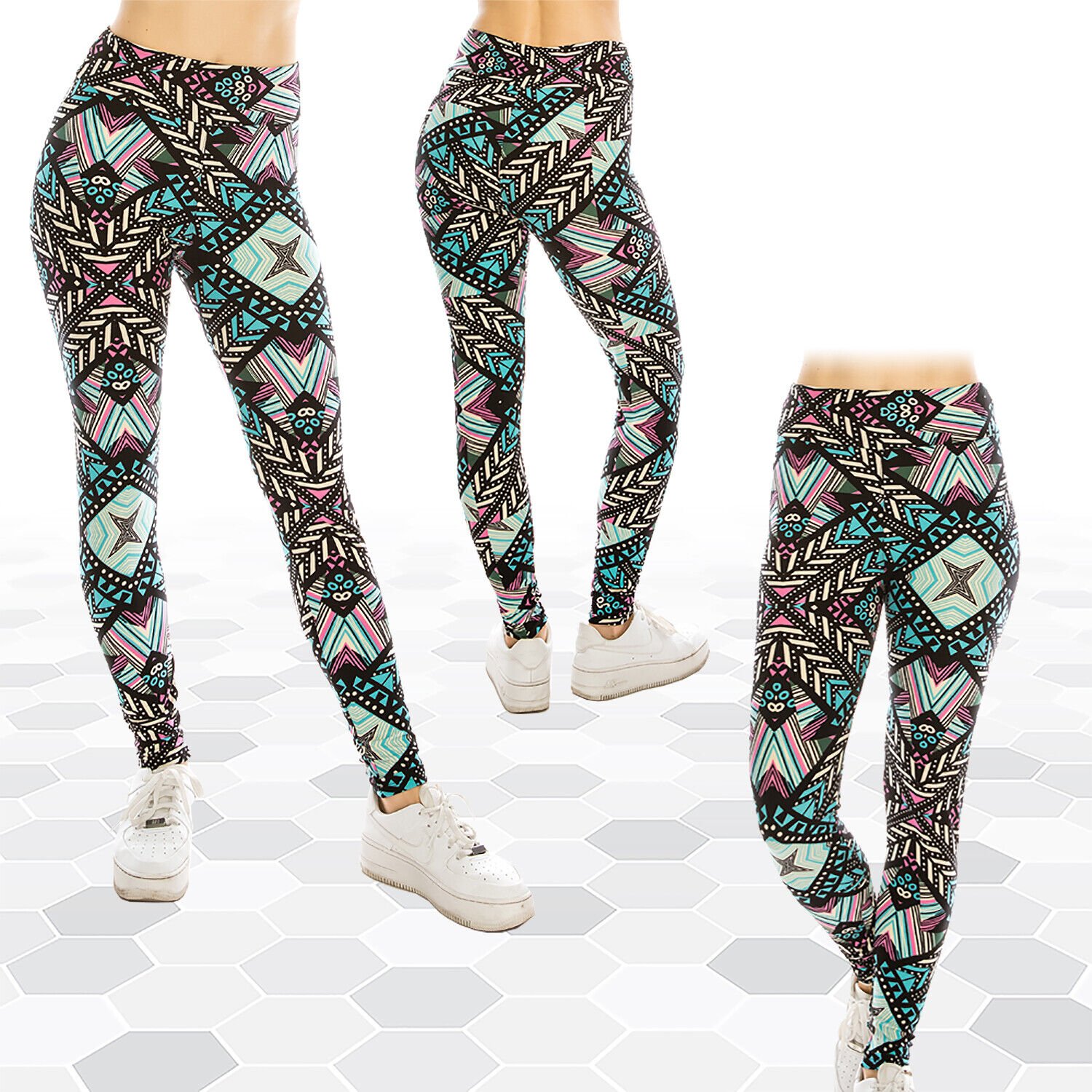 Womens Ultra Soft High Waist Yoga Leggings (Patterned and Solid) *FREE SHIPPING* - Picture 30 of 40