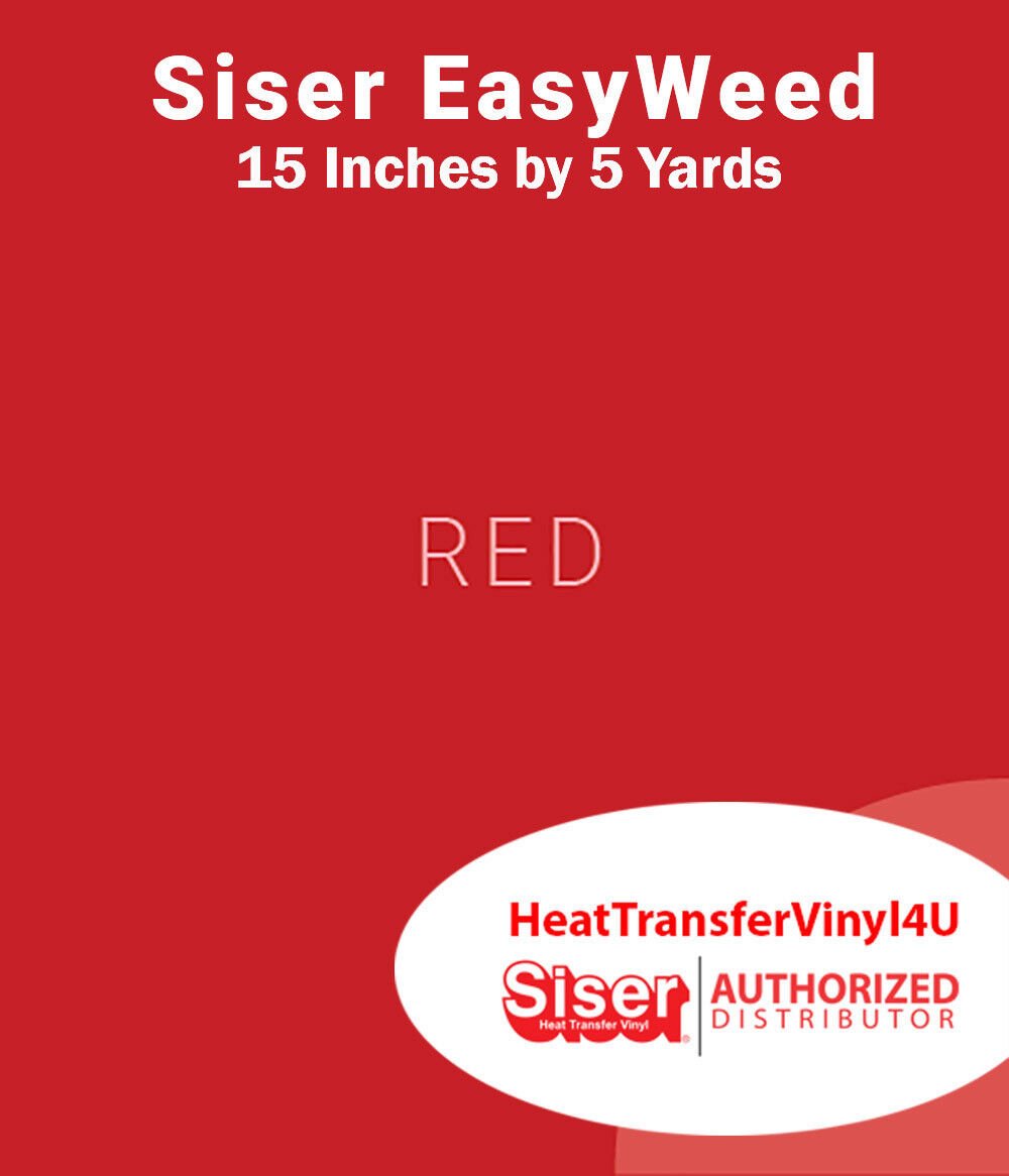 Siser EasyWeed Iron On Heat Transfer Vinyl For T-Shirts 15" x 5 Yards