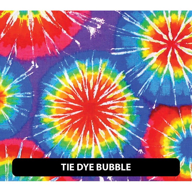 Puffy Pattern Tie Dye HTV  Iron On 12" High Tack Mask Provided