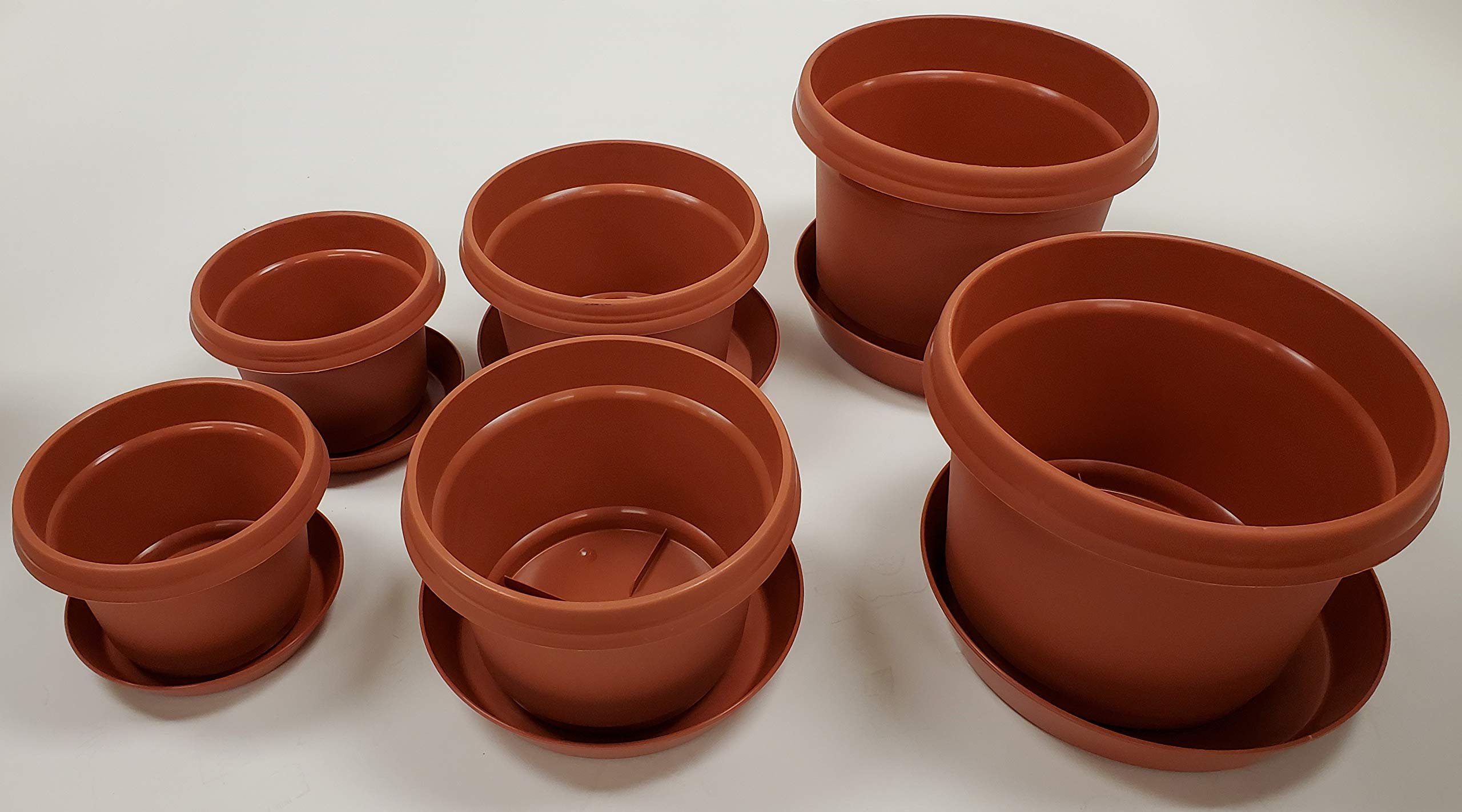 Austin Planter Single Pot and Saucer 3 sizes, many colors, 5 pack - Picture 29 of 31