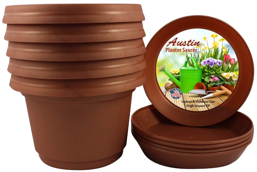 Austin Planter Single Pot and Saucer 3 sizes, many colors, 5 pack - Picture 17 of 31