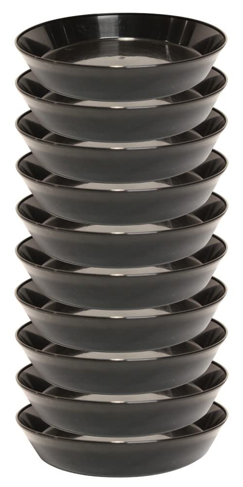 Austin Planter Plant Saucers, Black Polypropylene – Heavy Duty Indoor/Outdoor…