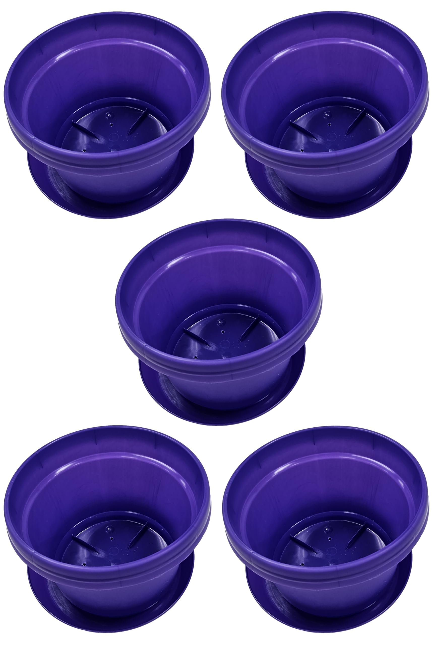 Austin Planter Single Pot and Saucer 3 sizes, many colors, 5 pack - Picture 26 of 31