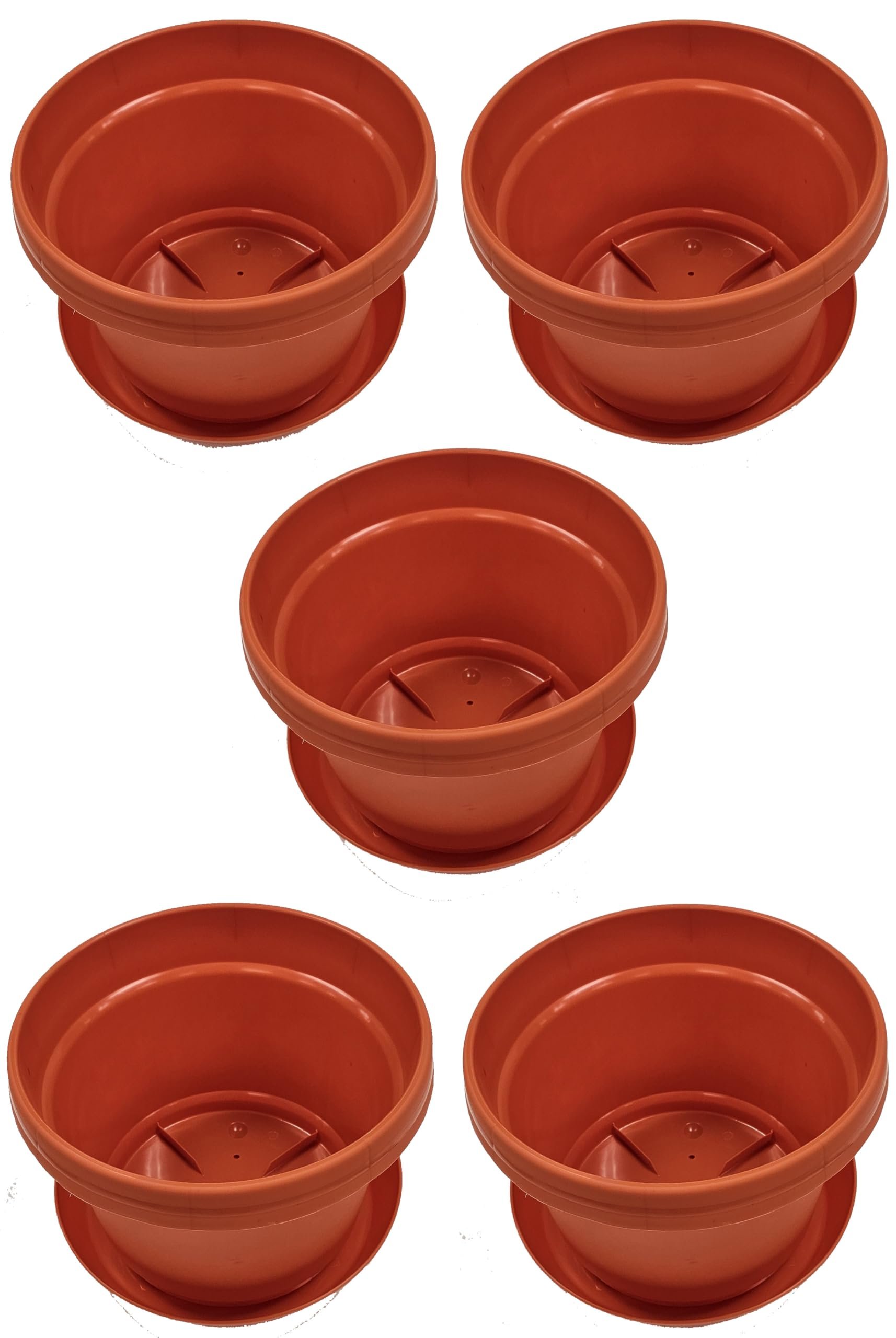Austin Planter Single Pot and Saucer 3 sizes, many colors, 5 pack - Picture 18 of 31