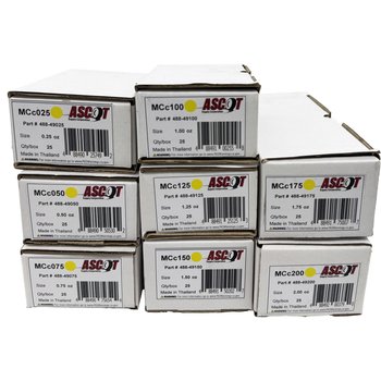 Ascot MC Style Coated Lead Clip-On Wheel Weight Bundle .25oz-2.00oz (8 Items)