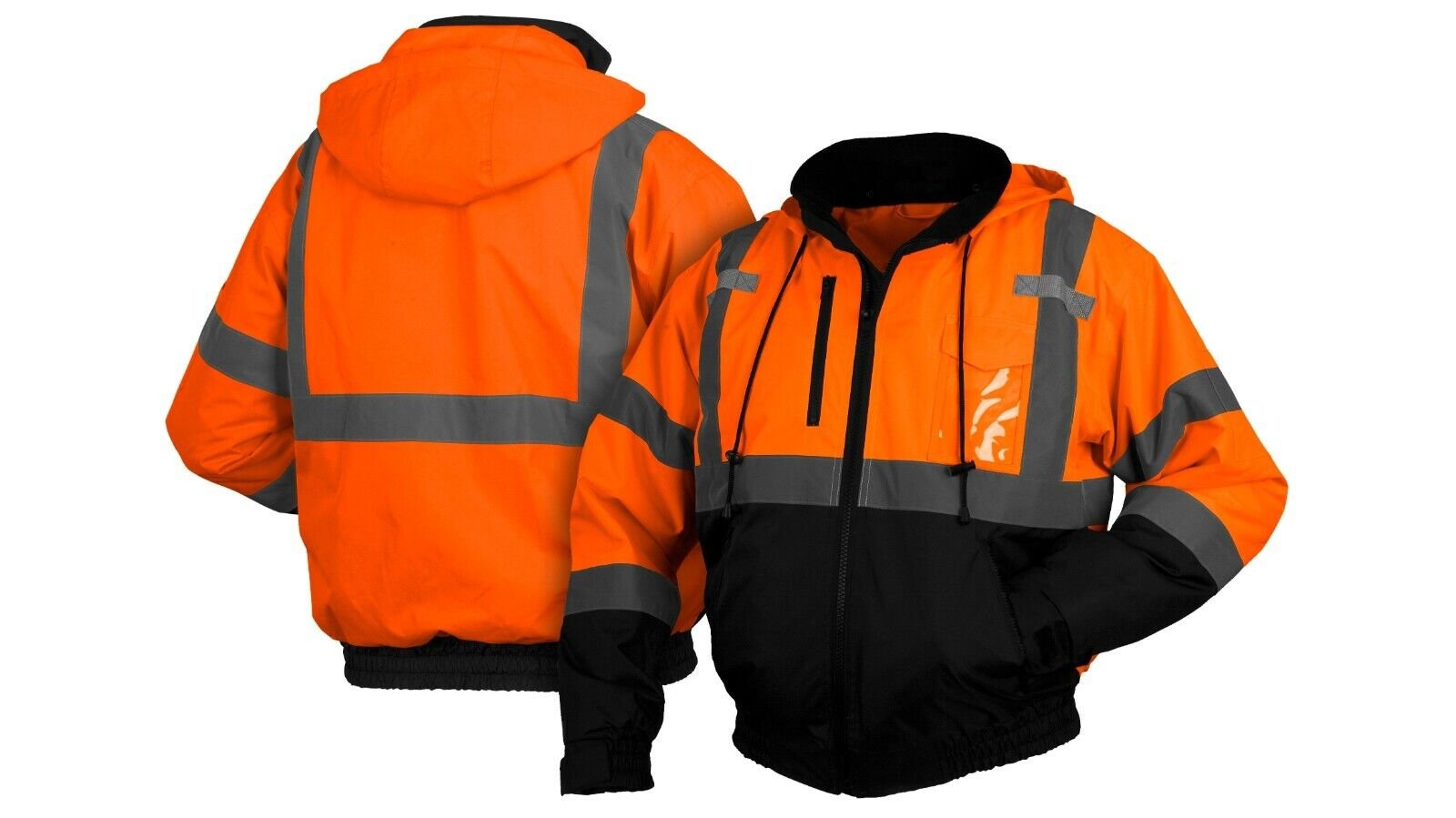 Pyramex Hi-Vis Safety Reflective Bomber Jacket with Zip Out Polar Fleece Liner - Bild 7 von 7