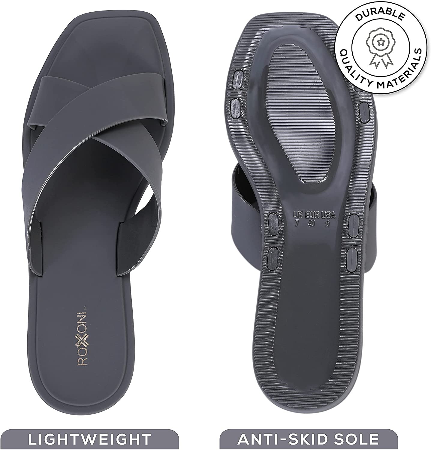 Pantofole donna Pupeez doccia piscina sandali incrociati bagno asciugatura rapida - Foto 21 di 33