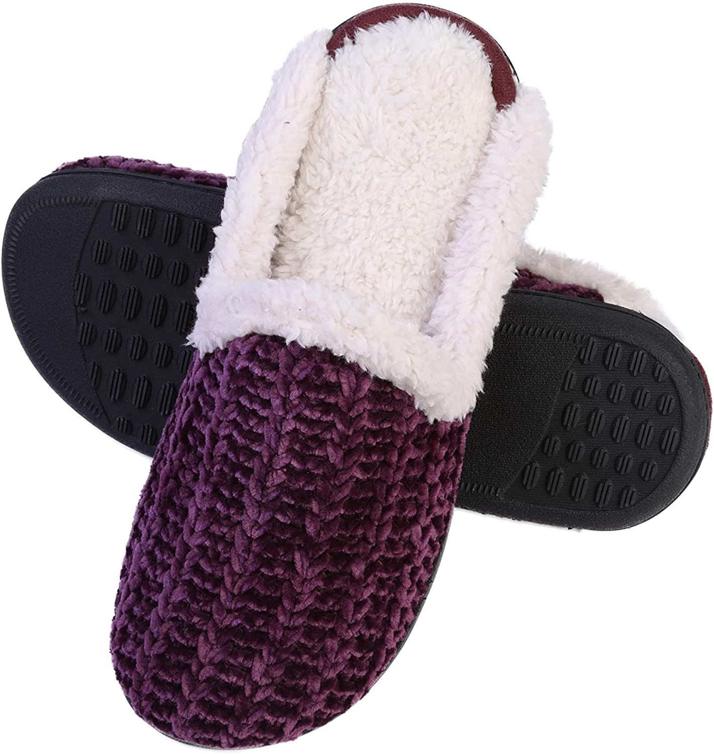 Pupeez Memory Foam Slippers for Women - Fuzzy Cozy Indoor/Outdoor Slides - Picture 25 of 27