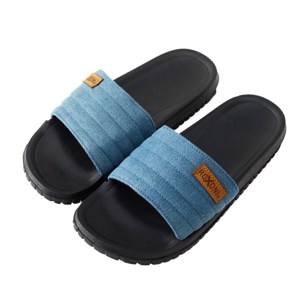 Pupeez Men's Casual Comfort Breathable Denim Open Toe House Sandal Slipper - Picture 11 of 14